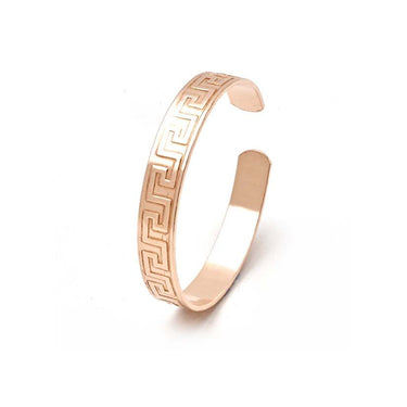 Greek Key Pattern 3/8" Copper Bangle Large - Power Health Power Health
