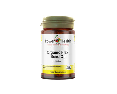 Organic Flax Seed Oil 1000mg - 60 Capsules - Power Health Power Health