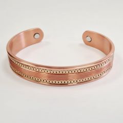 Copper with Gold Copper Bracelet 6.5”