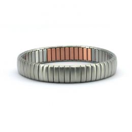 Stainless Steel Expander with copper insert Bracelet Wide Curve Link